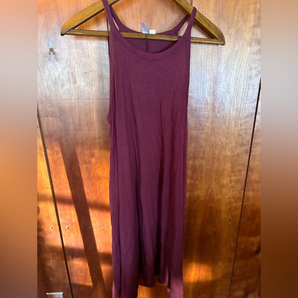 Burgundy cotton dress. Size large.